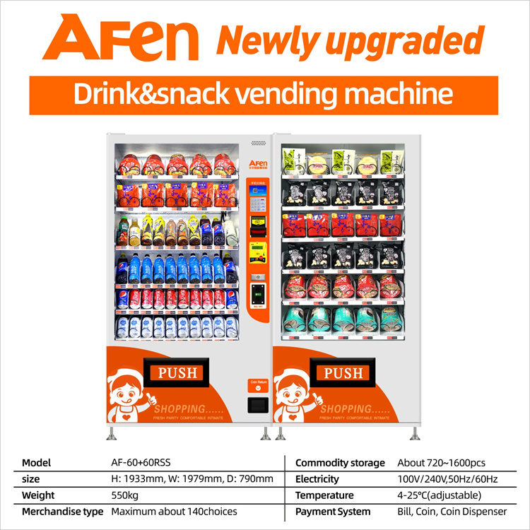 AF-60 + 60RSS snack vending machine